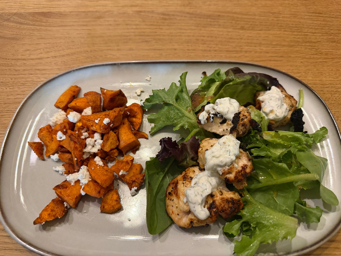 Lemon & Herb Grilled Chicken with Quick Tzatziki