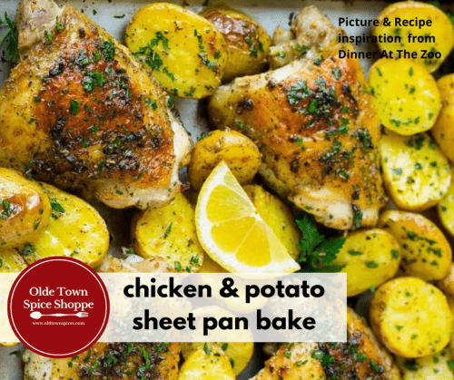 dinner at the zoo greek chicken and potato sheet pan cooking